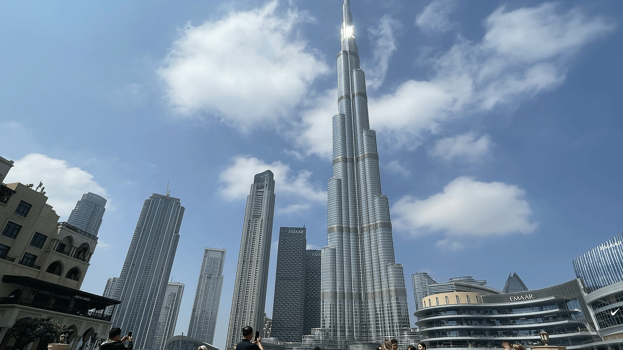 A view of Burj Khalifa in Dubai