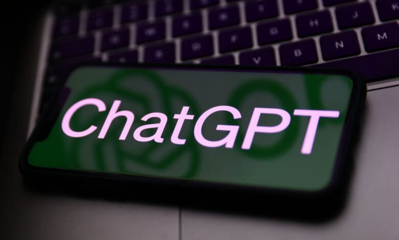 ChatGPT on a phone