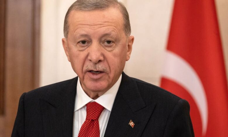 Turkish President Recep Tayyip Erdogan speaking