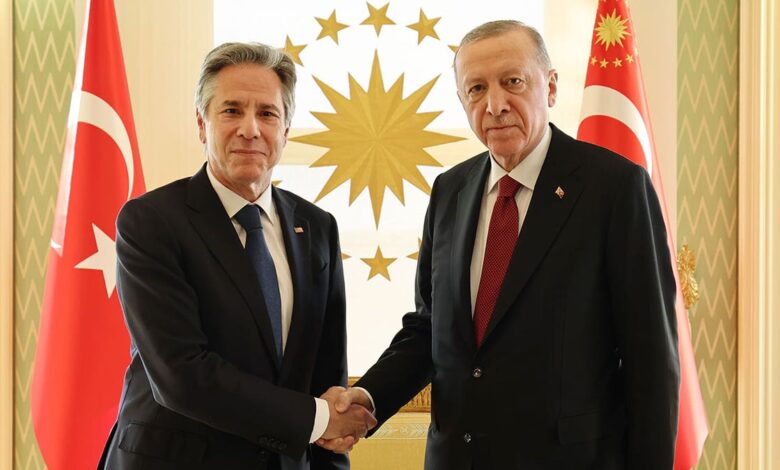 US Secretary of State Anotny Blinken meets Turkish President Recep Tayyip Erdogan